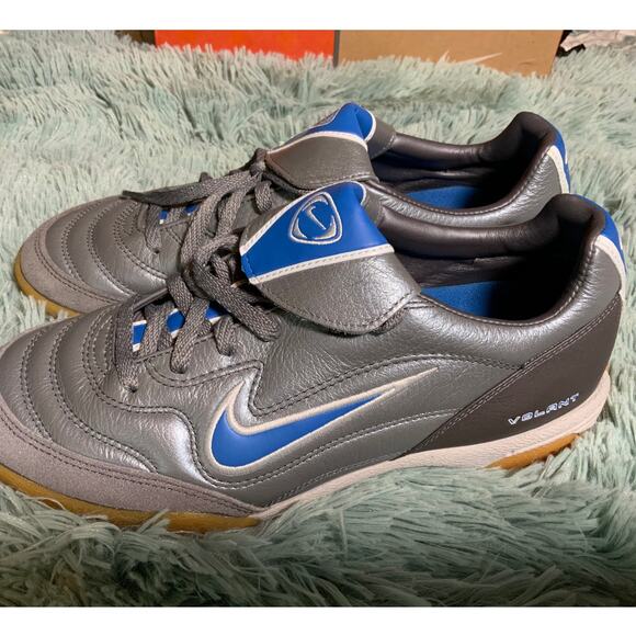 Nike Volant IC Indoor Soccer Shoes - Graphite/Blue - 8.5 - Picture 1 of 5